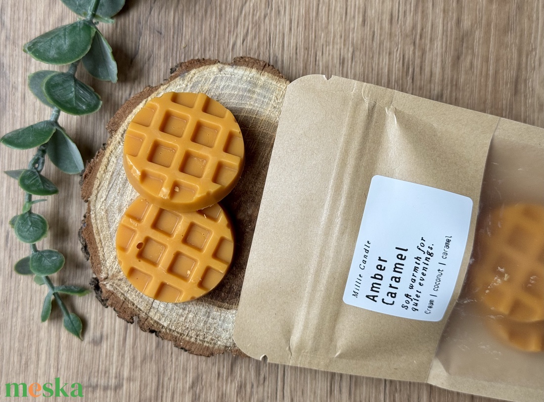 Amber Caramel illatviasz - otthon & életmód - gyertya, illat, aroma - illatviasz - Meska.hu