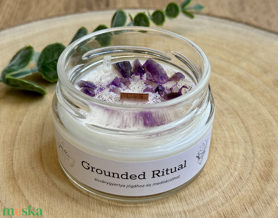Grounded Ritual ásványgyertya - otthon & életmód - gyertya, illat, aroma - gyertya - Meska.hu