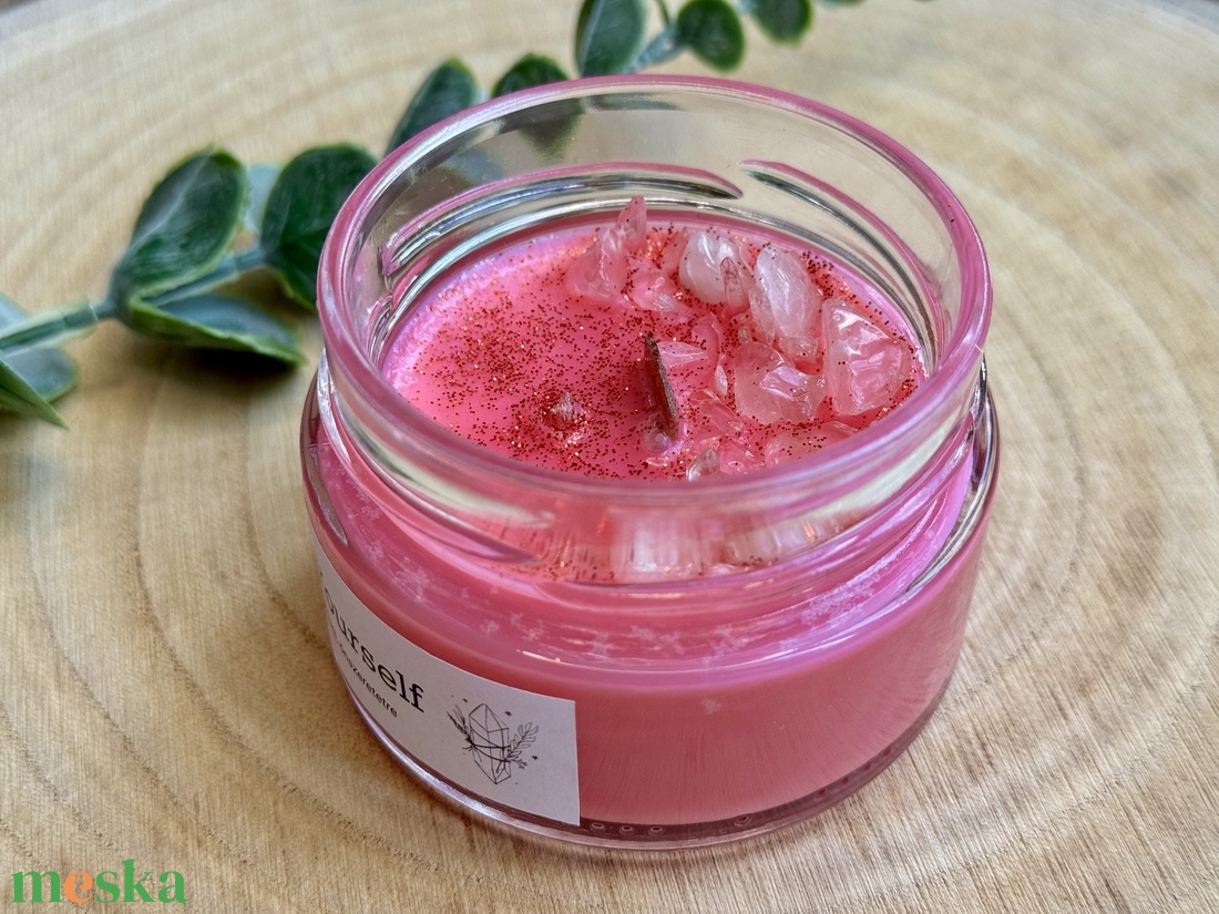 Embrace Yourself ásványgyertya - otthon & életmód - gyertya, illat, aroma - gyertya - Meska.hu