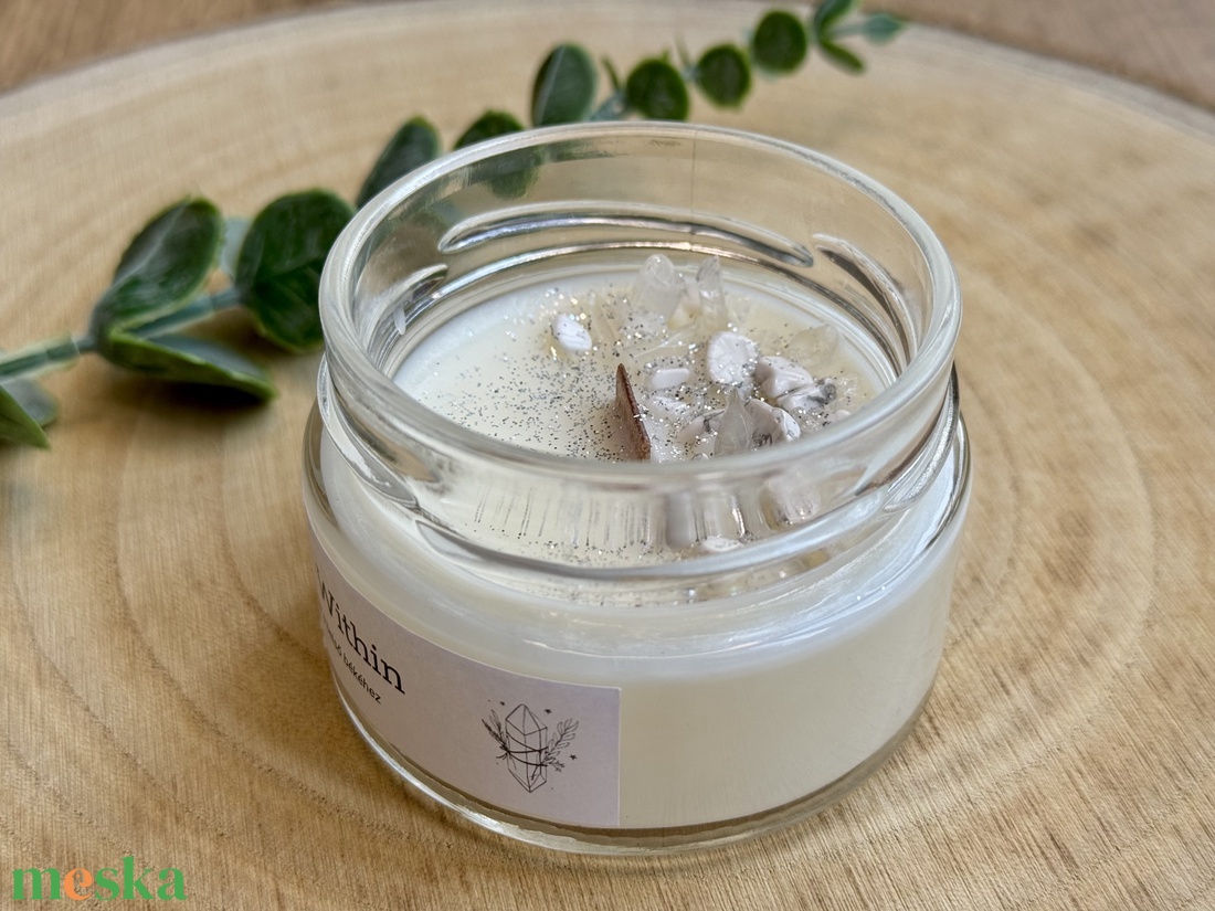 Peace Within ásványgyertya - otthon & életmód - gyertya, illat, aroma - gyertya - Meska.hu