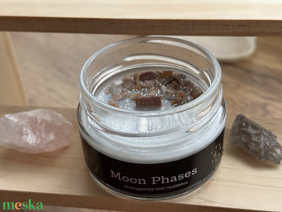 Moon Phases ásványgyertya - otthon & életmód - gyertya, illat, aroma - gyertya - Meska.hu