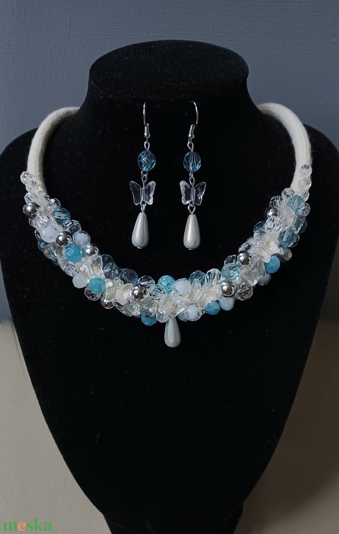 Fagyos pillangók - ékszer - ékszerszett - Meska.hu