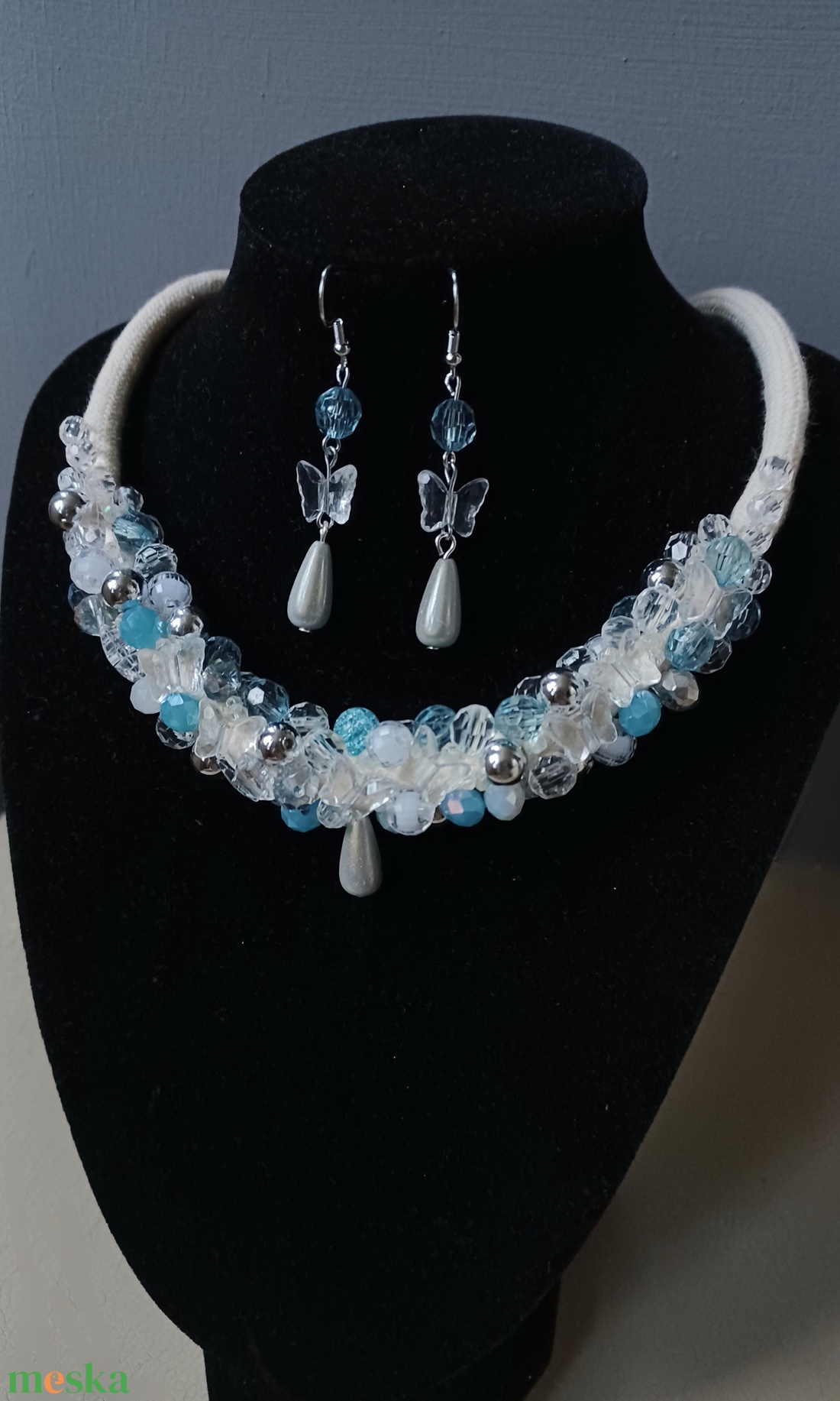 Fagyos pillangók - ékszer - ékszerszett - Meska.hu