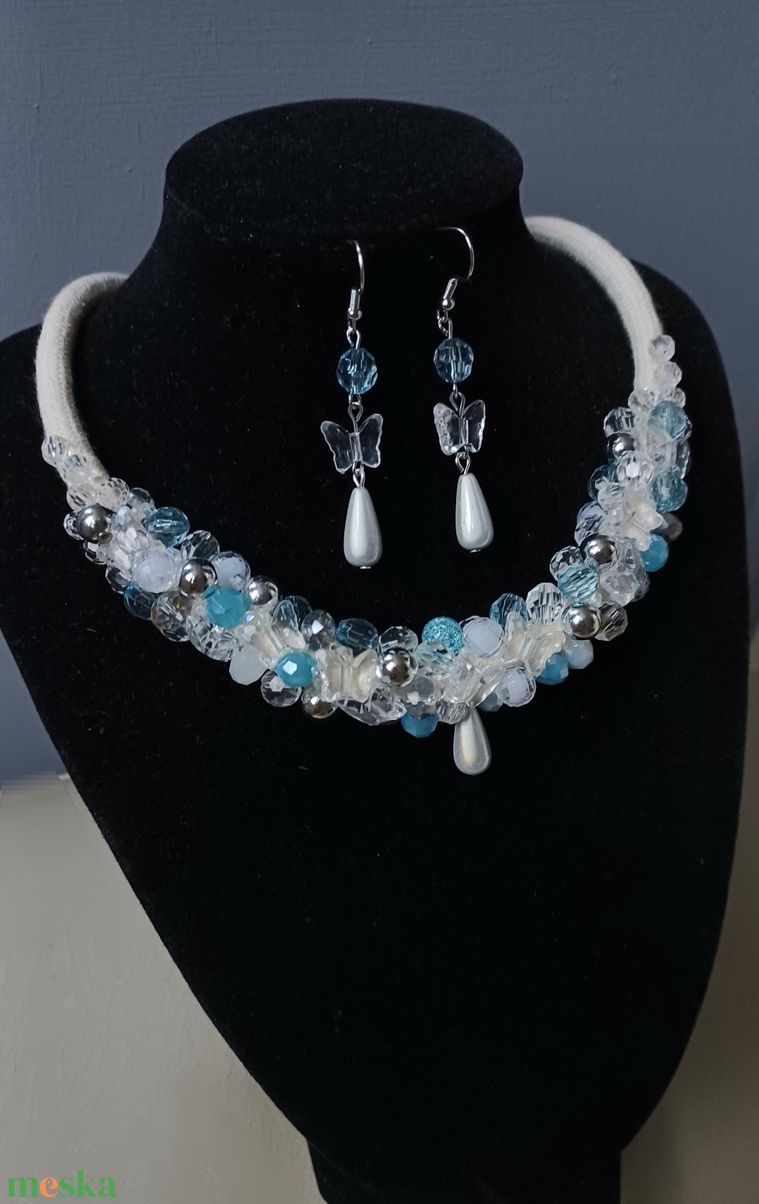 Fagyos pillangók - ékszer - ékszerszett - Meska.hu