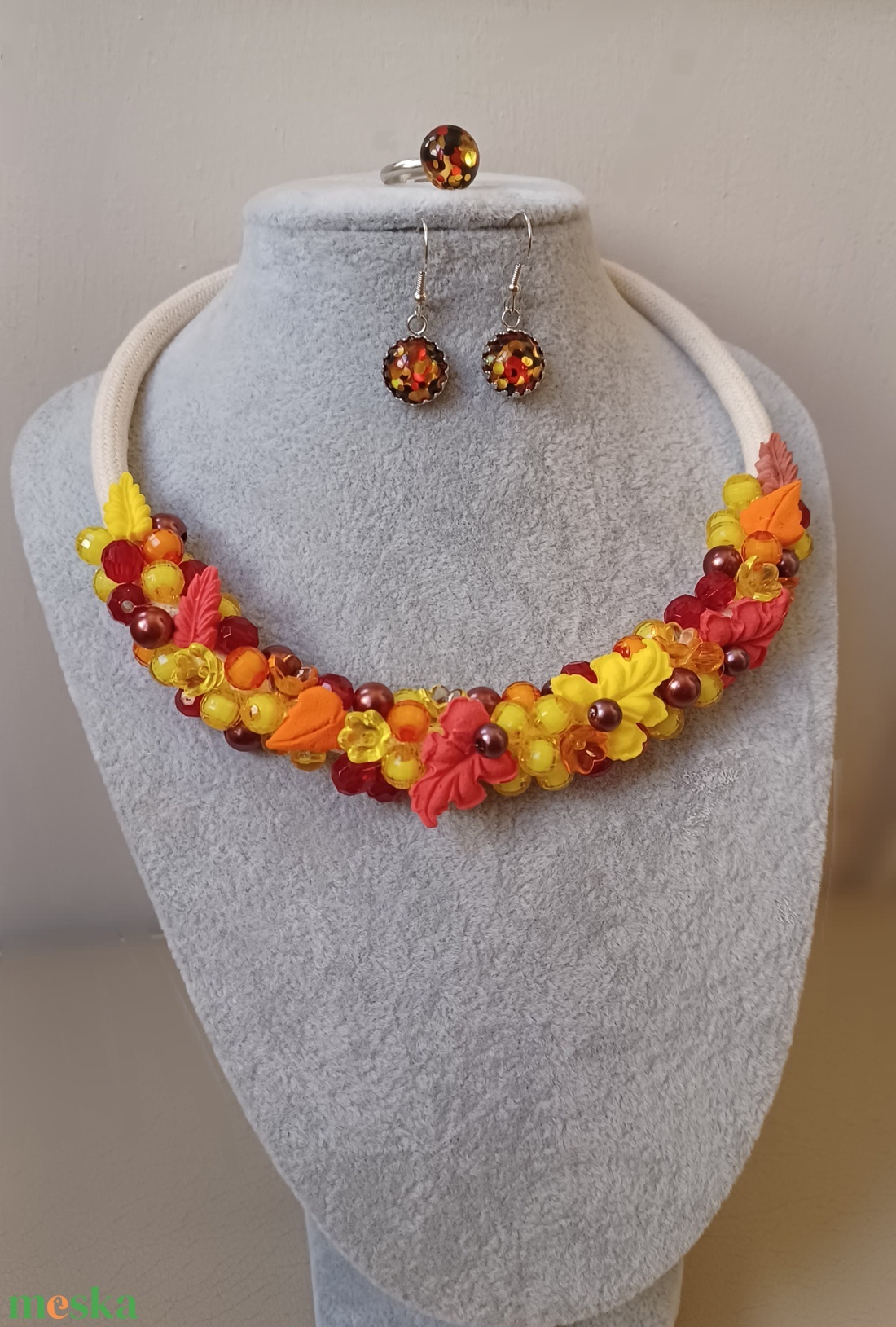 Őszi avar - ékszer - ékszerszett - Meska.hu