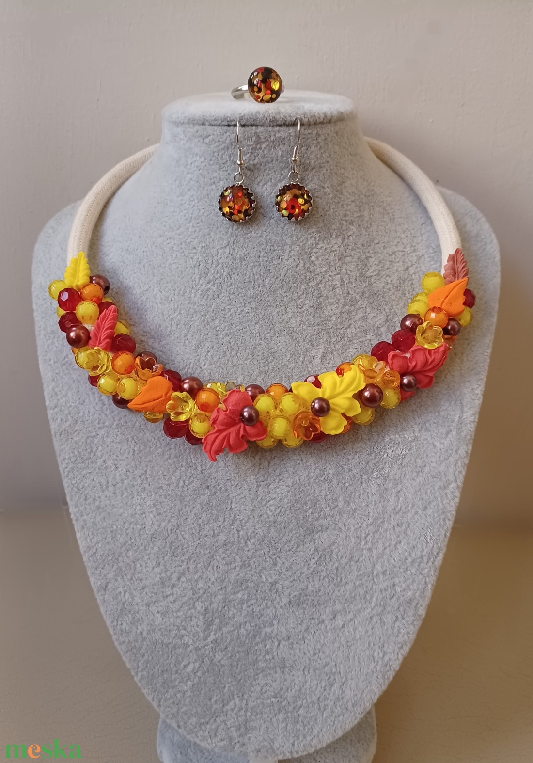 Őszi avar - ékszer - ékszerszett - Meska.hu