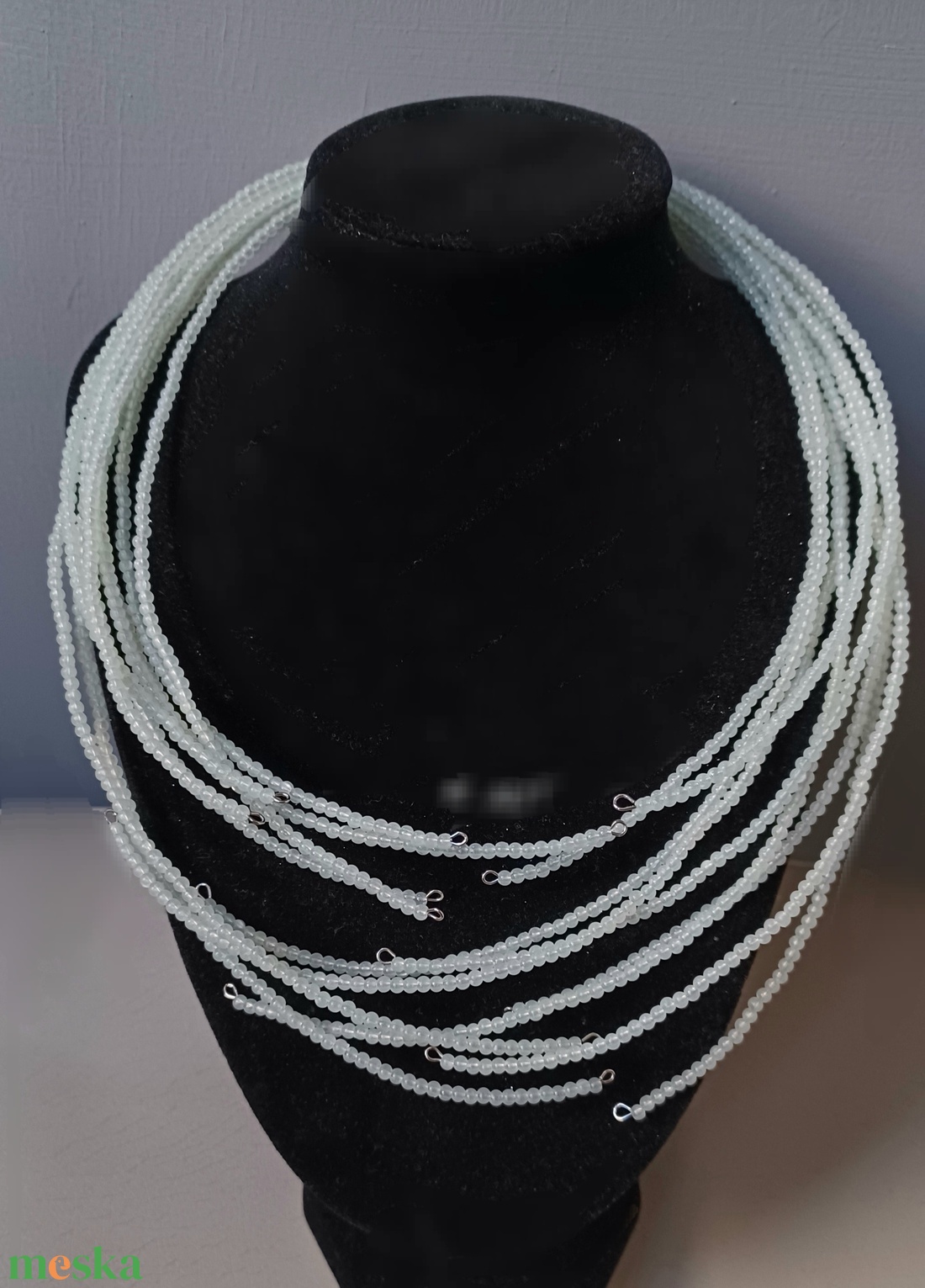 Neon nyaktekercs  - ékszer - nyaklánc - gyöngyös nyaklánc - Meska.hu