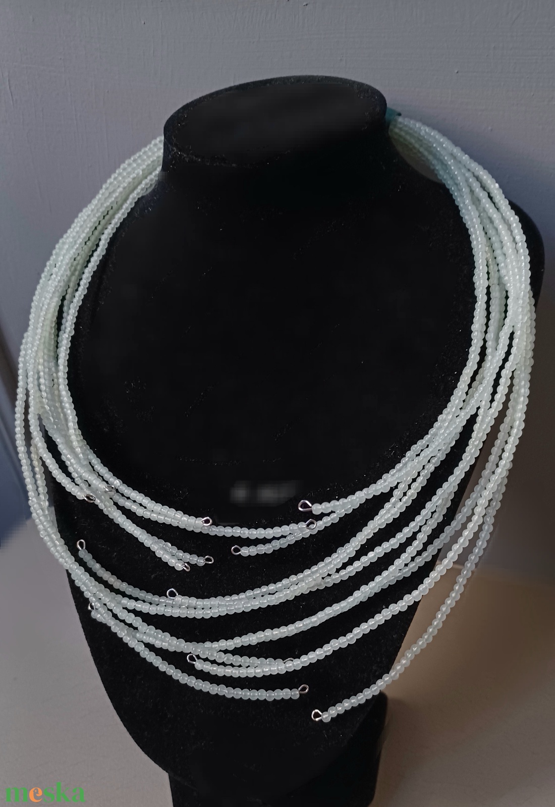 Neon nyaktekercs  - ékszer - nyaklánc - gyöngyös nyaklánc - Meska.hu