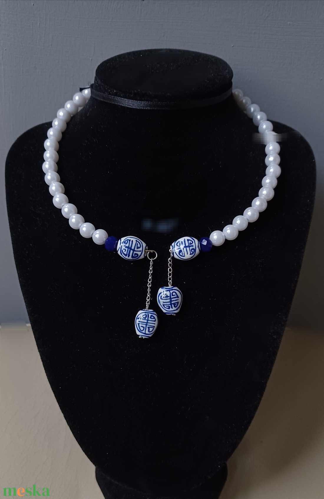 Festett nyaktekercs - ékszer - nyaklánc - gyöngyös nyaklánc - Meska.hu