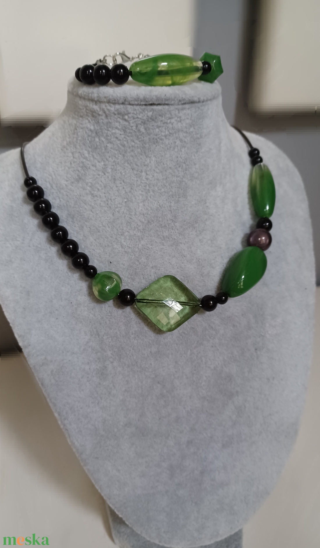 minimál zöldben - ékszer - ékszerszett - Meska.hu