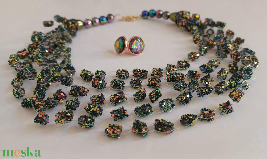 bronz csillaghullás - ékszer - ékszerszett - Meska.hu