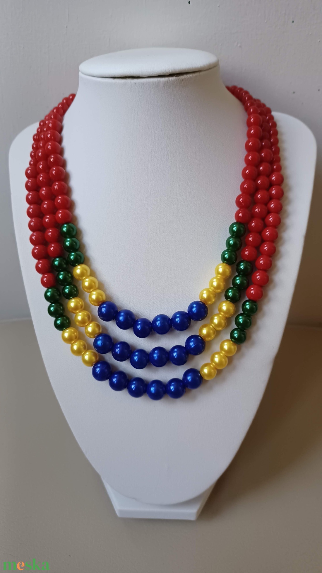 bujáki kaláris - ékszer - nyaklánc - gyöngyös nyaklánc - Meska.hu