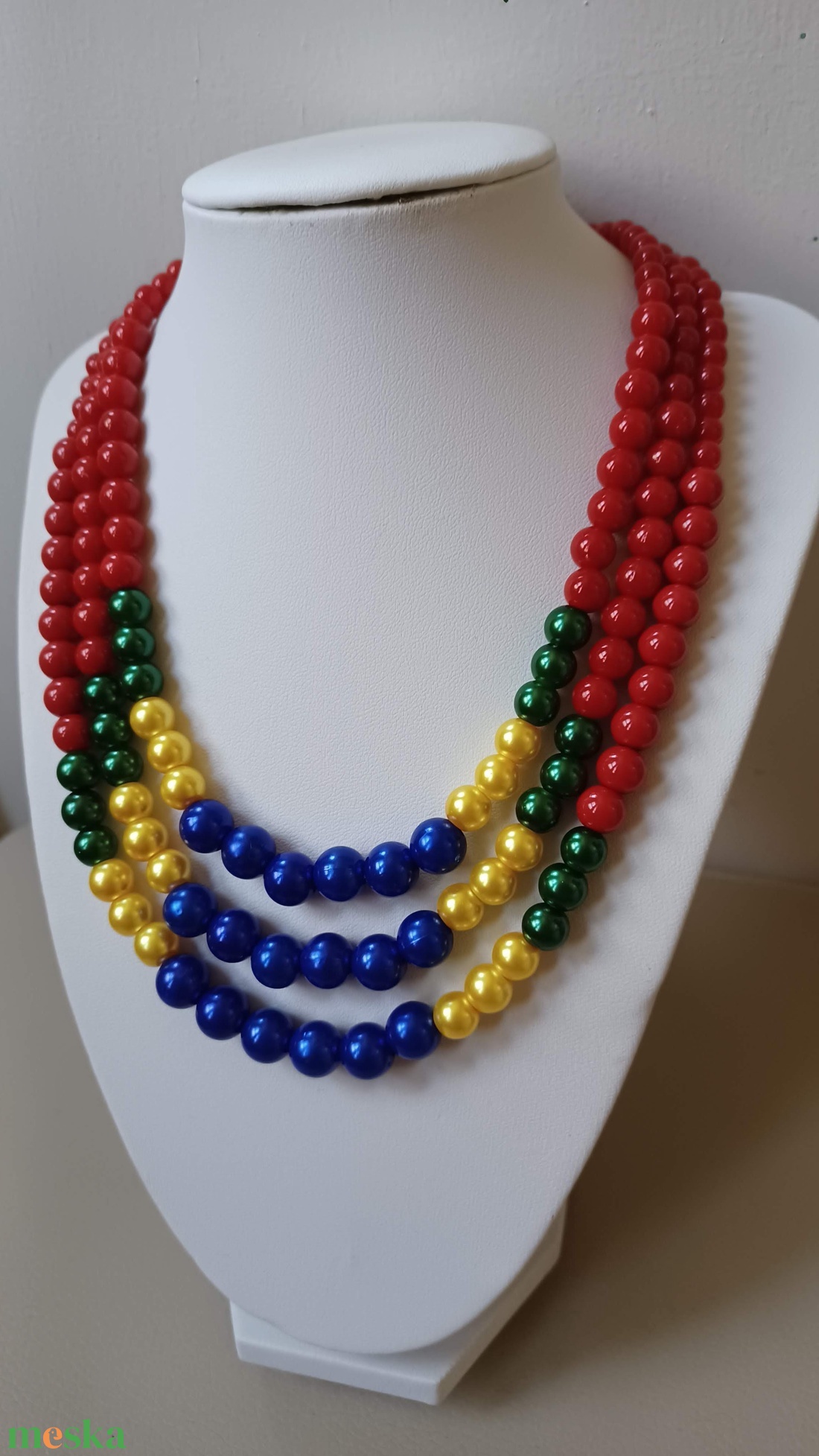 bujáki kaláris - ékszer - nyaklánc - gyöngyös nyaklánc - Meska.hu