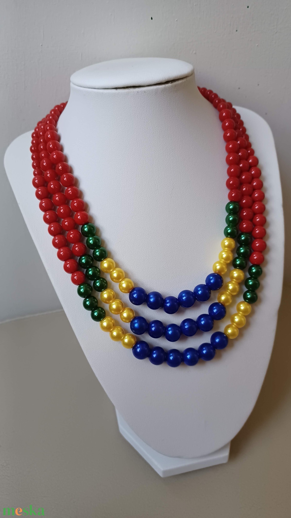 bujáki kaláris - ékszer - nyaklánc - gyöngyös nyaklánc - Meska.hu