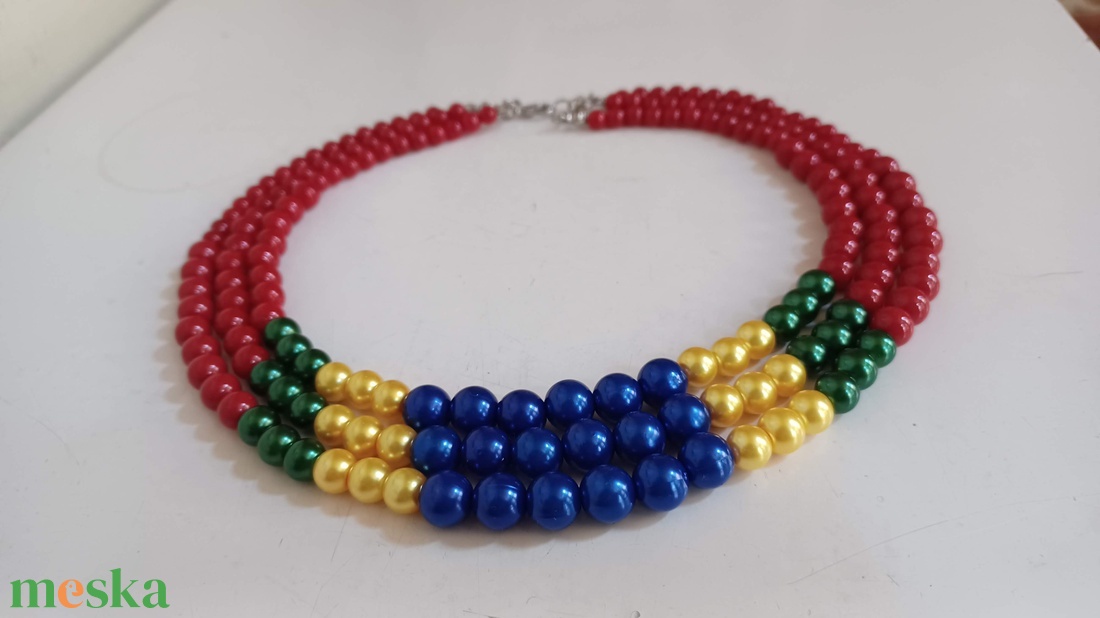 bujáki kaláris - ékszer - nyaklánc - gyöngyös nyaklánc - Meska.hu