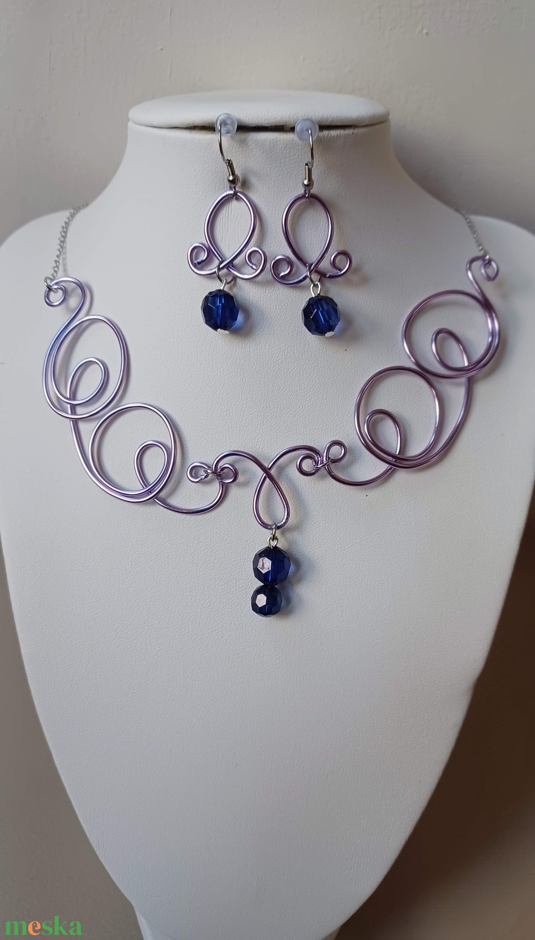 Tekertem lilás - ékszer - ékszerszett - Meska.hu