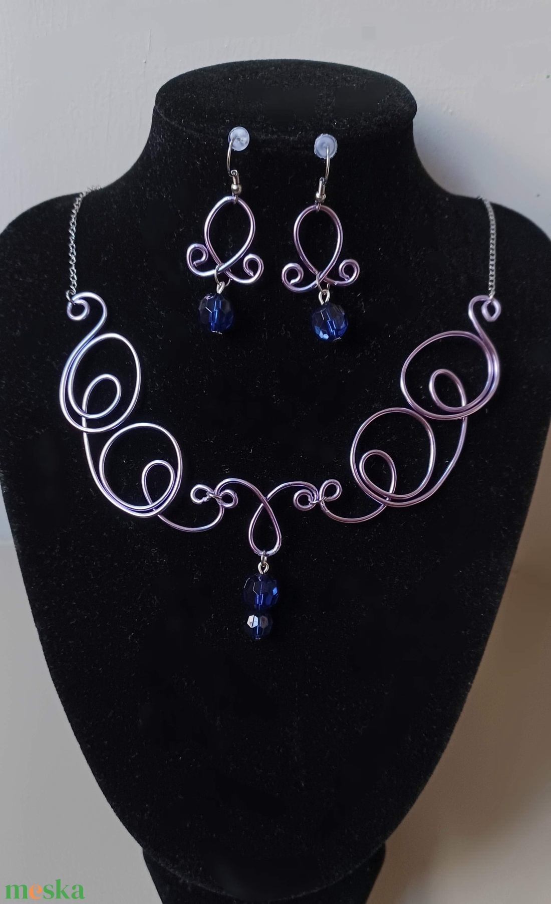 Tekertem lilás - ékszer - ékszerszett - Meska.hu