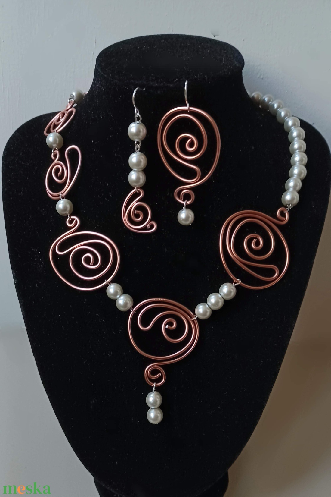 Tekerem krémben - ékszer - ékszerszett - Meska.hu