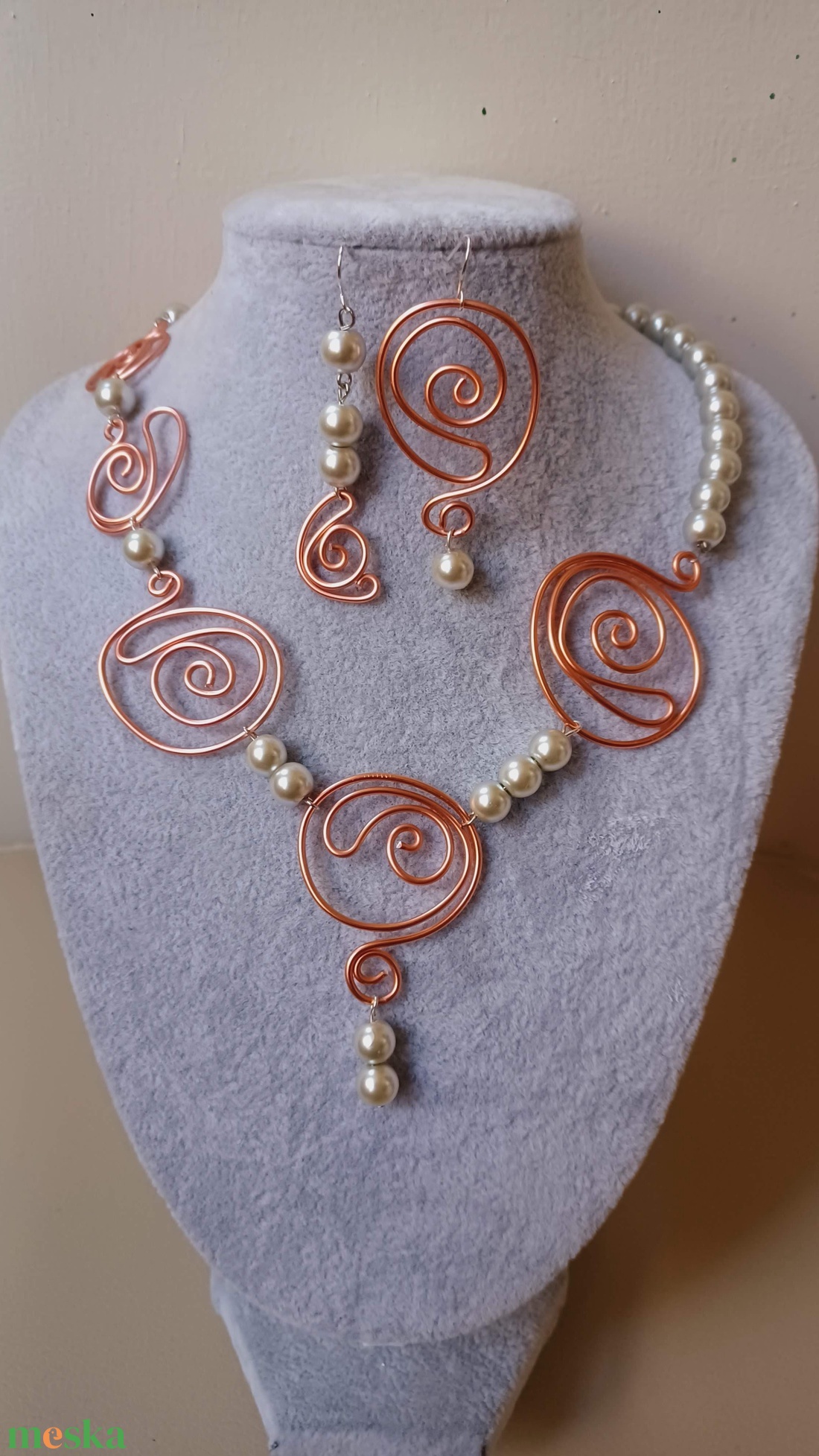 Tekerem krémben - ékszer - ékszerszett - Meska.hu