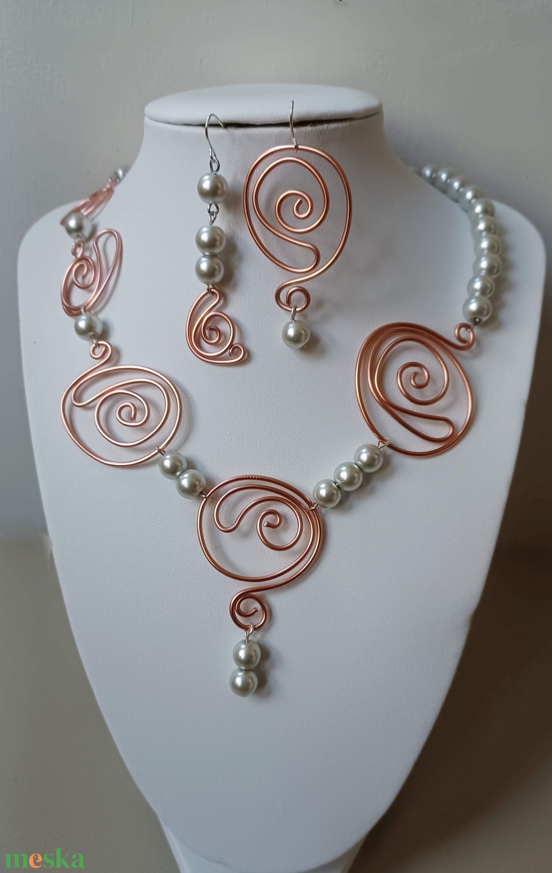 Tekerem krémben - ékszer - ékszerszett - Meska.hu