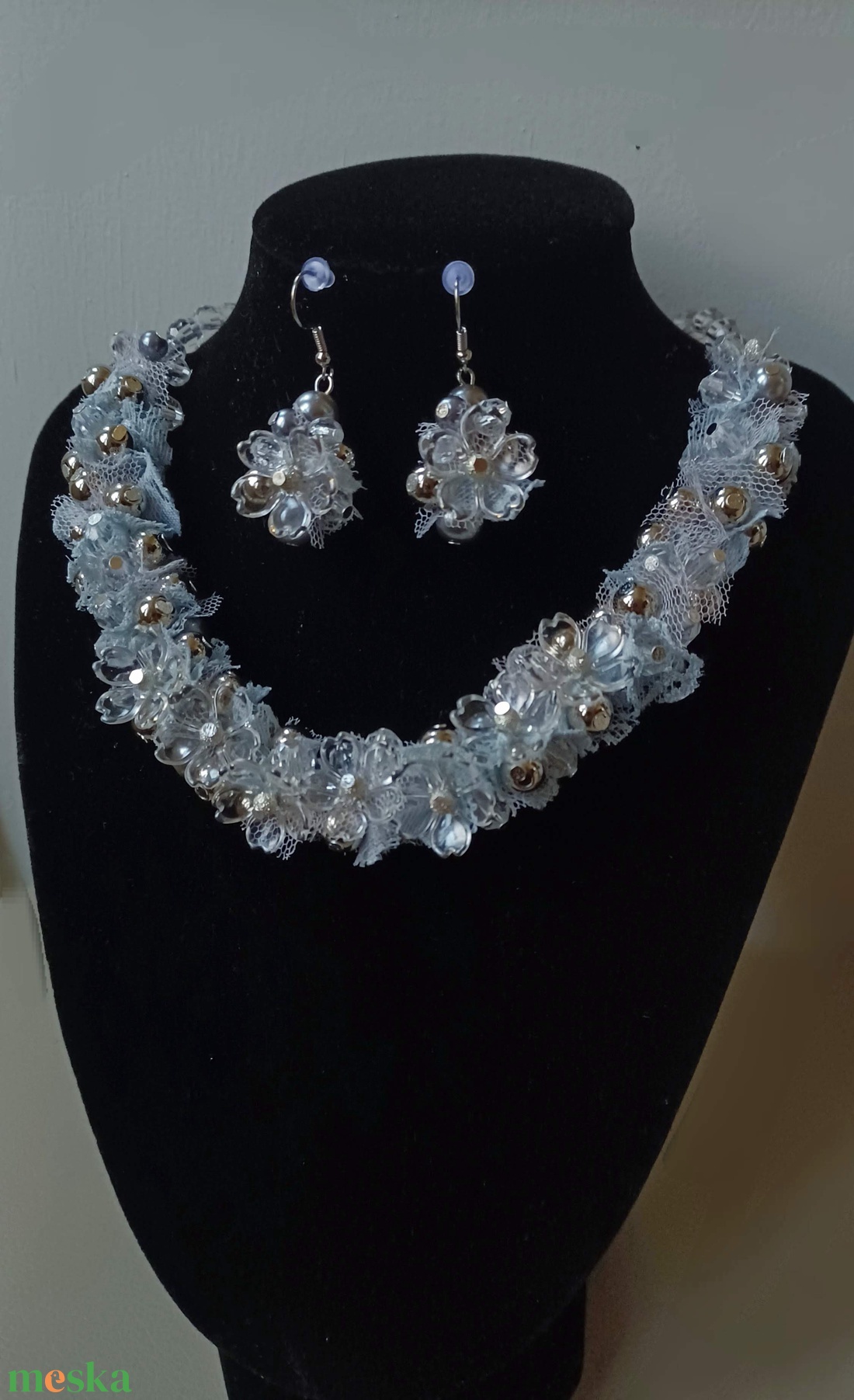 Kristályvirág - ékszer - ékszerszett - Meska.hu