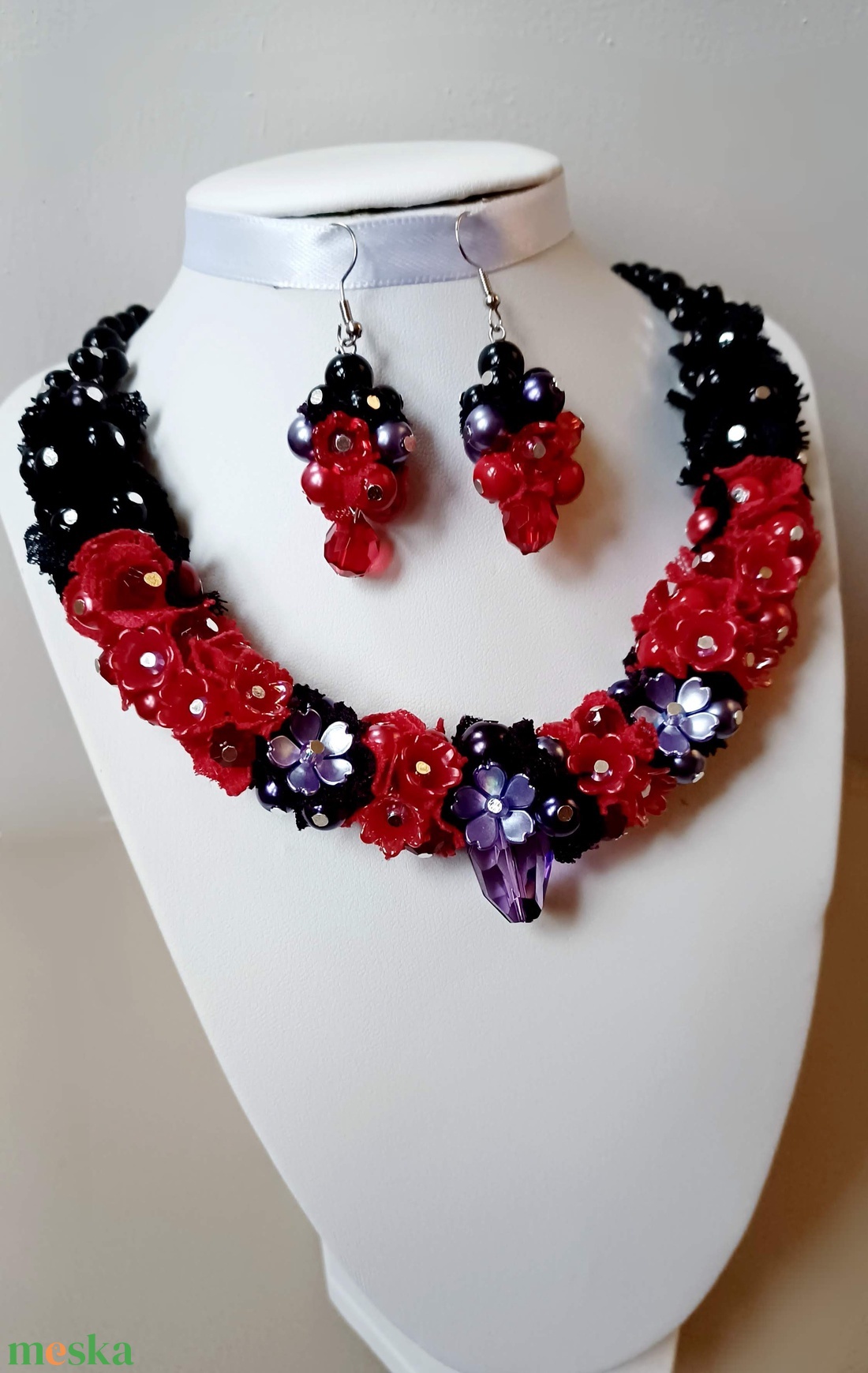 Bíbor árnyék - ékszer - ékszerszett - Meska.hu