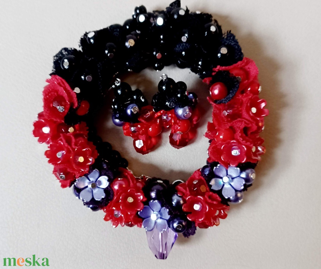 Bíbor árnyék - ékszer - ékszerszett - Meska.hu