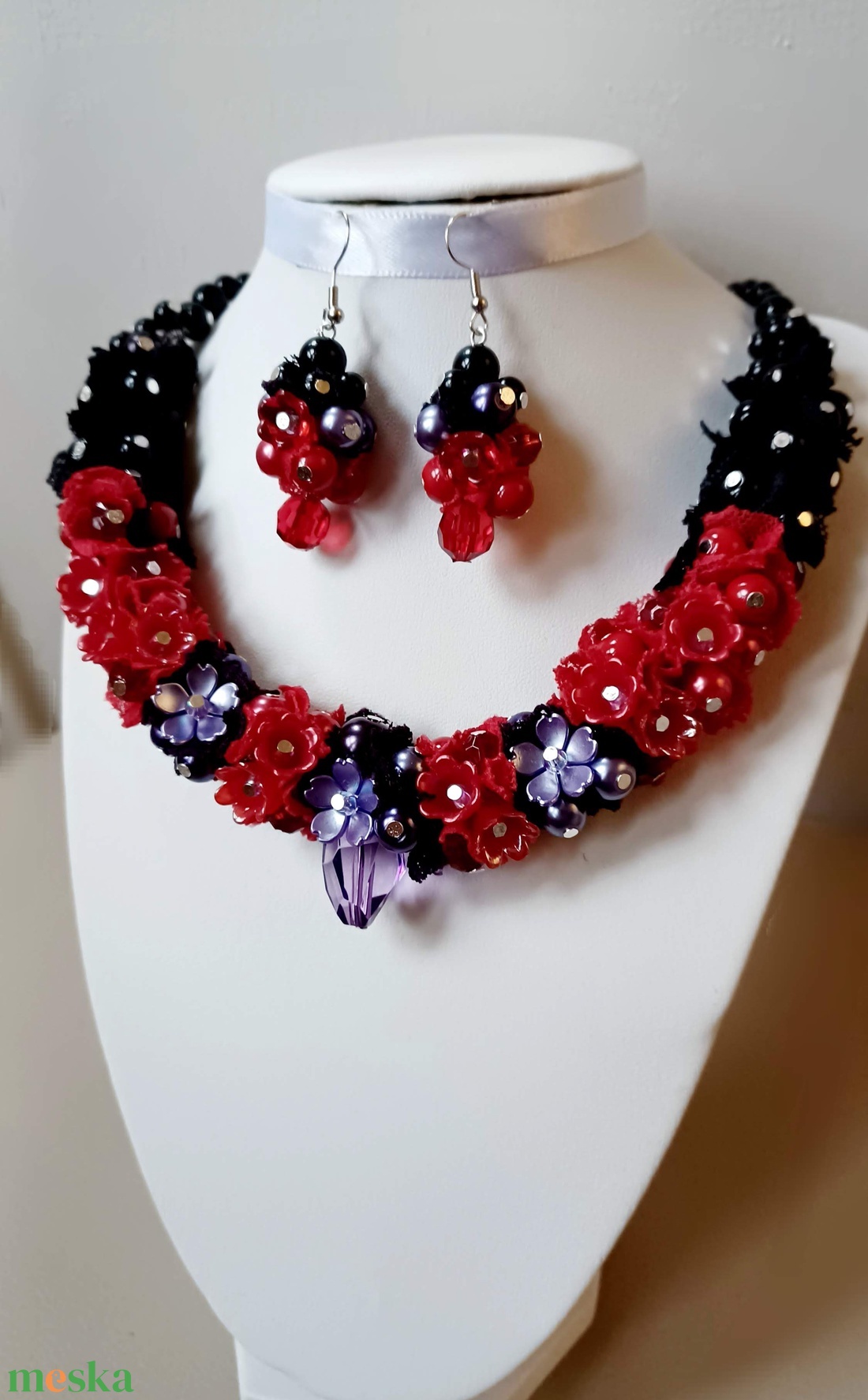 Bíbor árnyék - ékszer - ékszerszett - Meska.hu