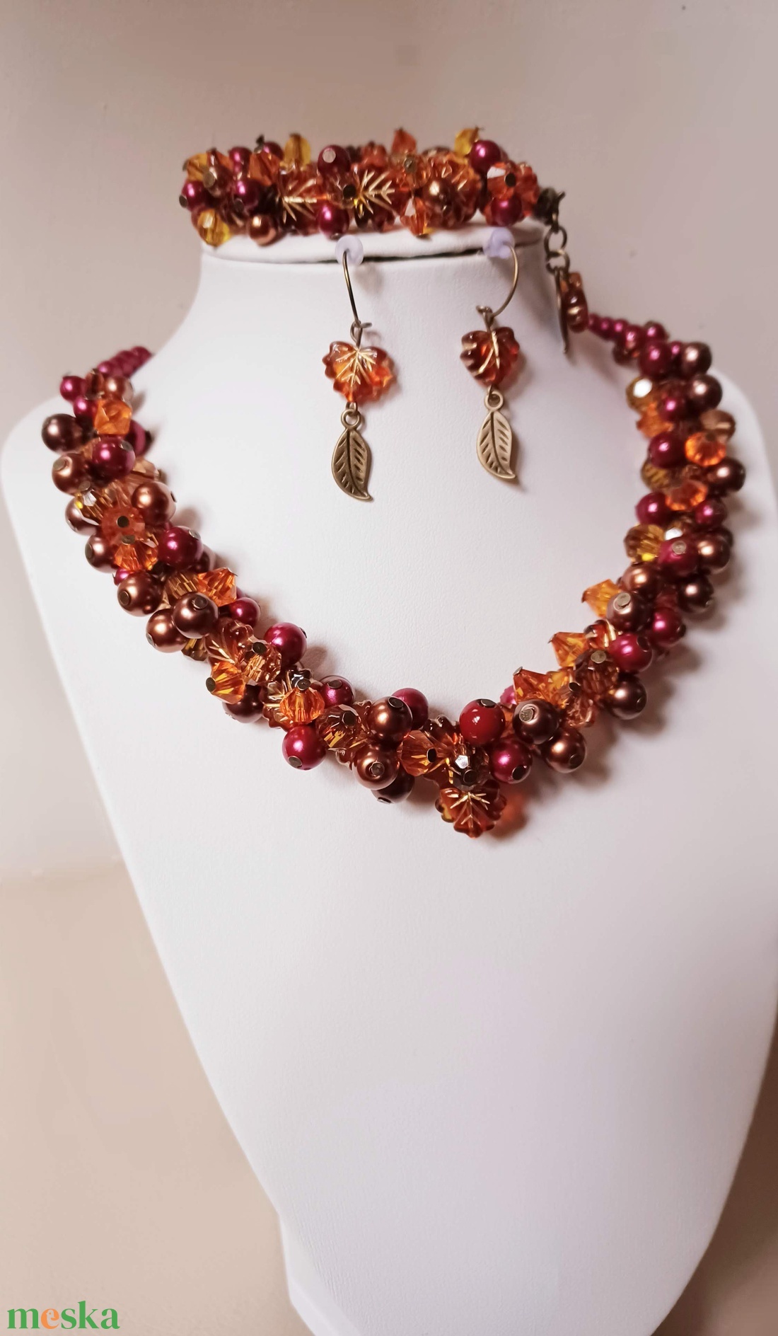 Mézelő gyöngykavalkád  - ékszer - ékszerszett - Meska.hu
