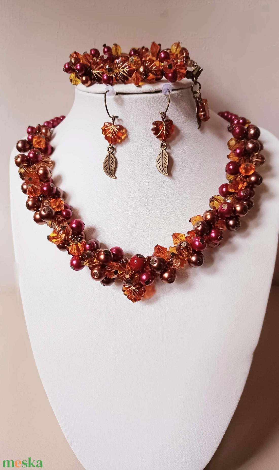 Mézelő gyöngykavalkád  - ékszer - ékszerszett - Meska.hu