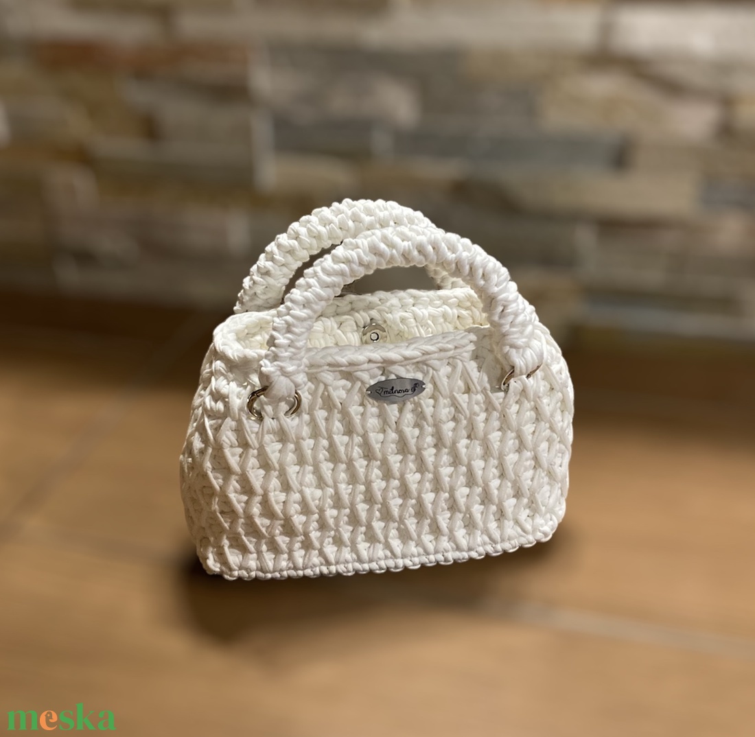 Horgolt füles táska - táska & tok - kézitáska & válltáska - belső rendező - Meska.hu