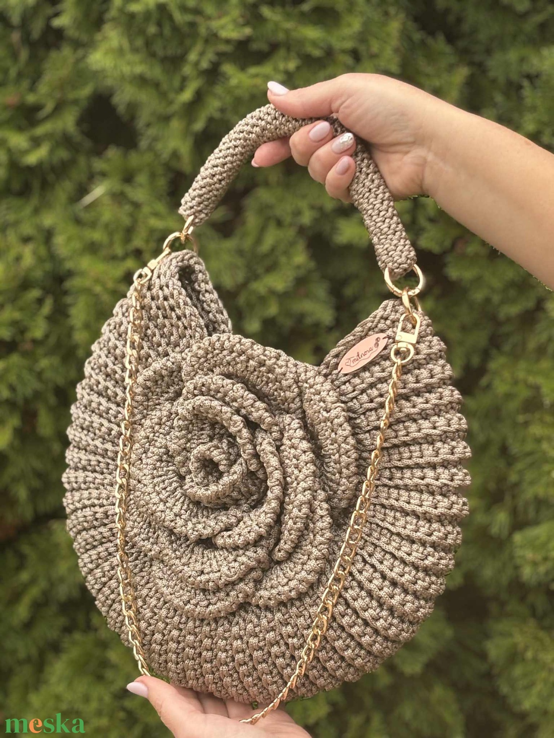 Rózsás táska - táska & tok - kézitáska & válltáska - alkalmi táska - Meska.hu