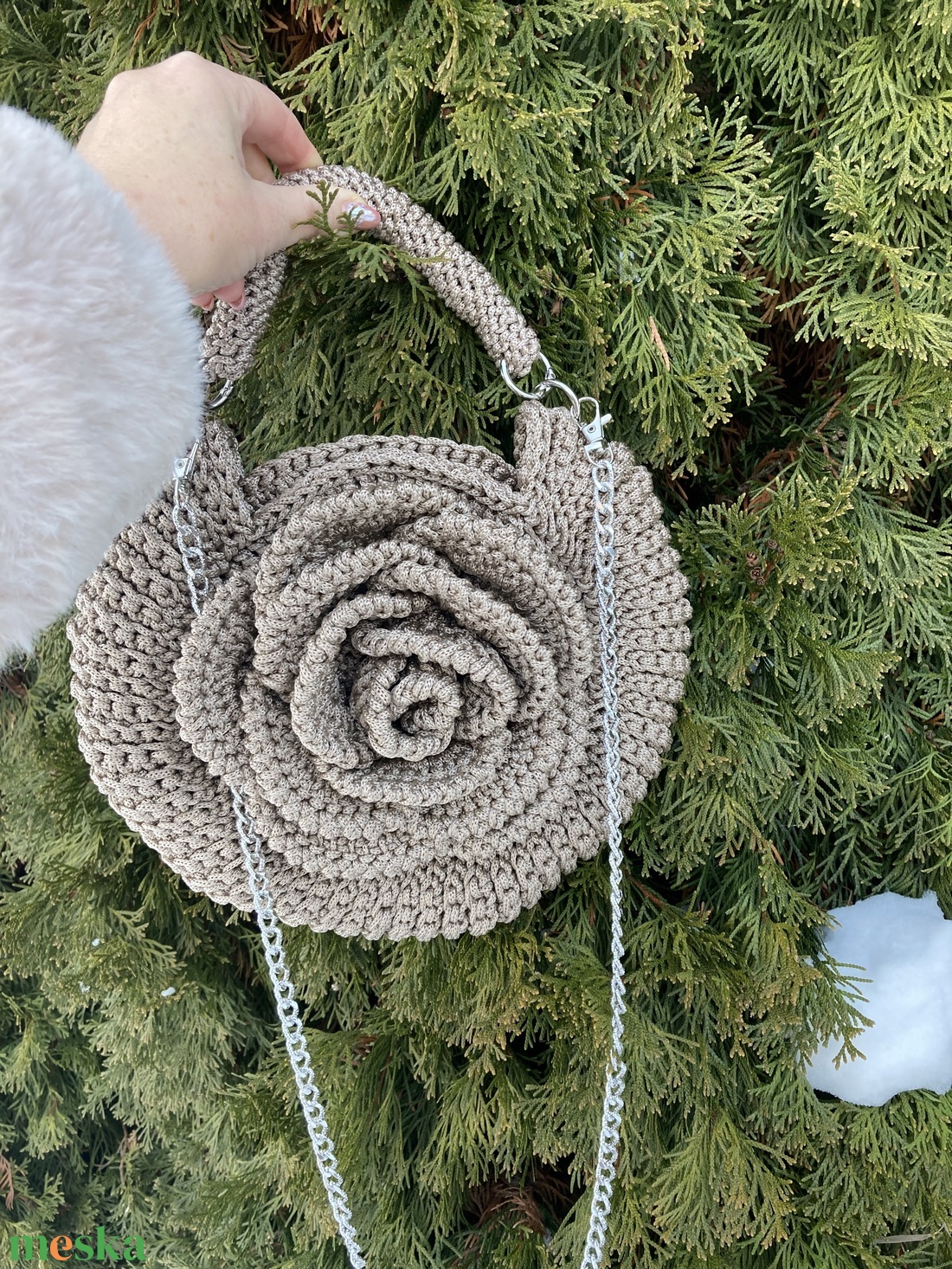 Rózsás táska - táska & tok - kézitáska & válltáska - alkalmi táska - Meska.hu