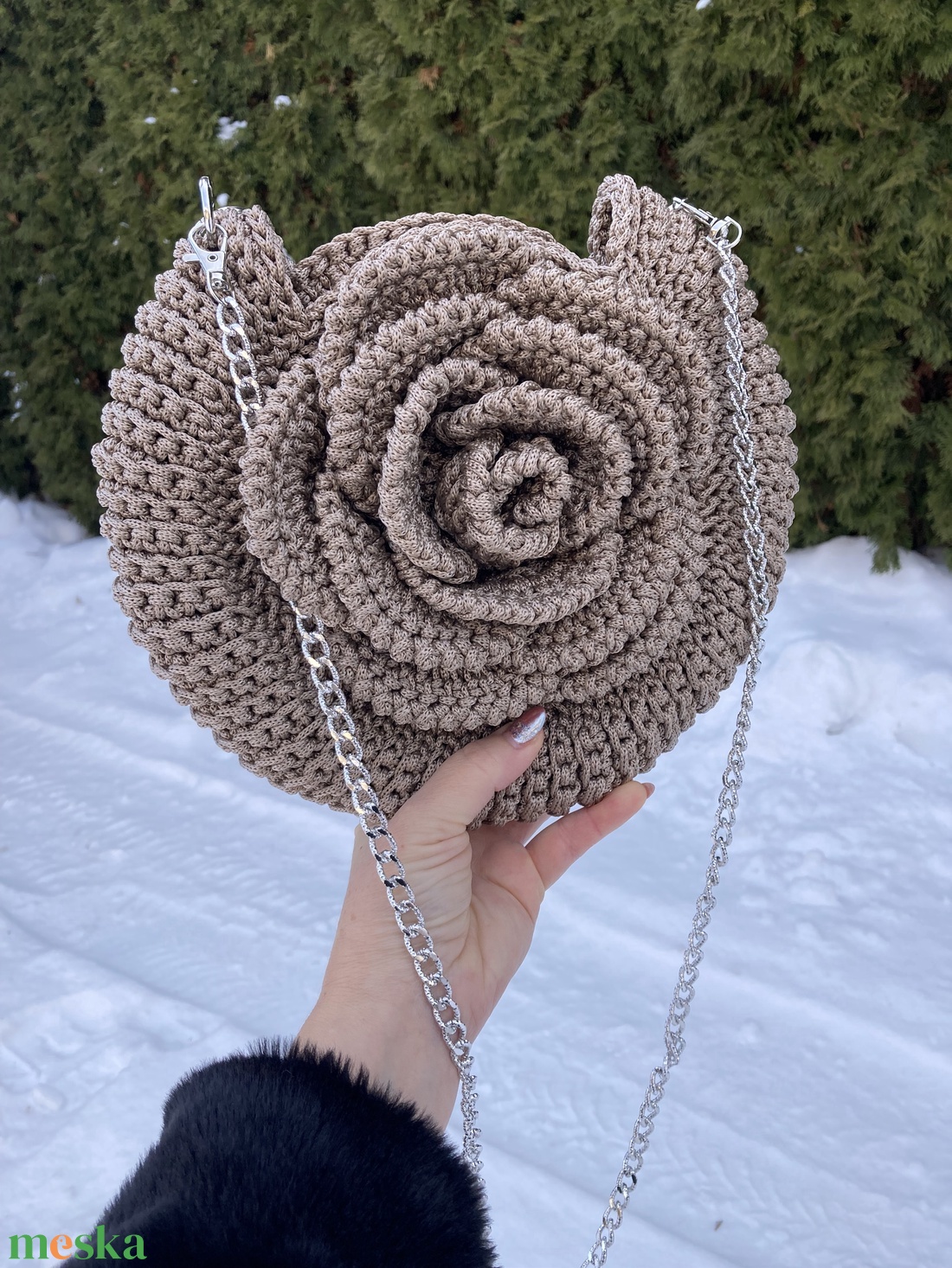 Rózsás táska - táska & tok - kézitáska & válltáska - alkalmi táska - Meska.hu