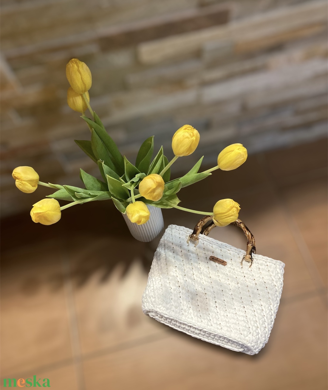 Krémfehér, horgolt táska - táska & tok - kézitáska & válltáska - alkalmi táska - Meska.hu