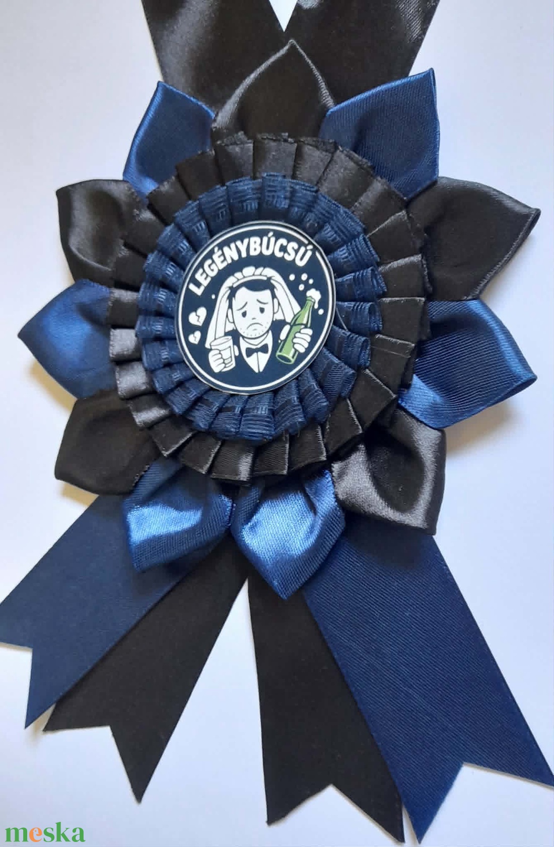 Legénybúcsú nyakba akasztható rozetta - esküvő - legénybúcsú - Meska.hu