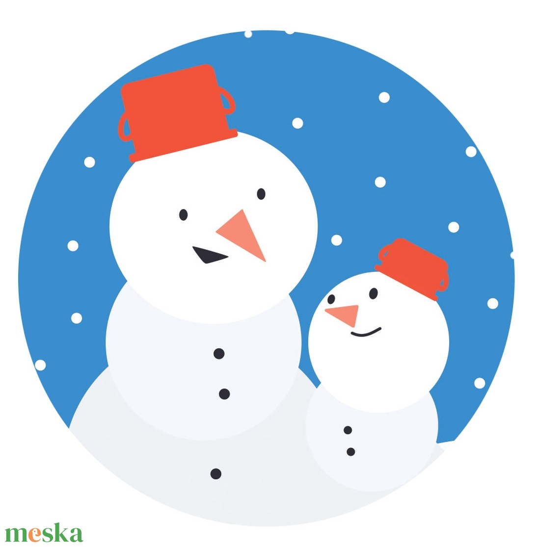 Hóember  fülbevaló - ékszer - fülbevaló - pötty fülbevaló - Meska.hu