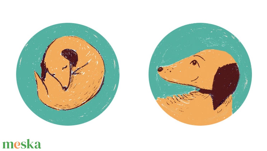 Felemás kutyás  fülbevaló - ékszer - fülbevaló - lógó fülbevaló - Meska.hu