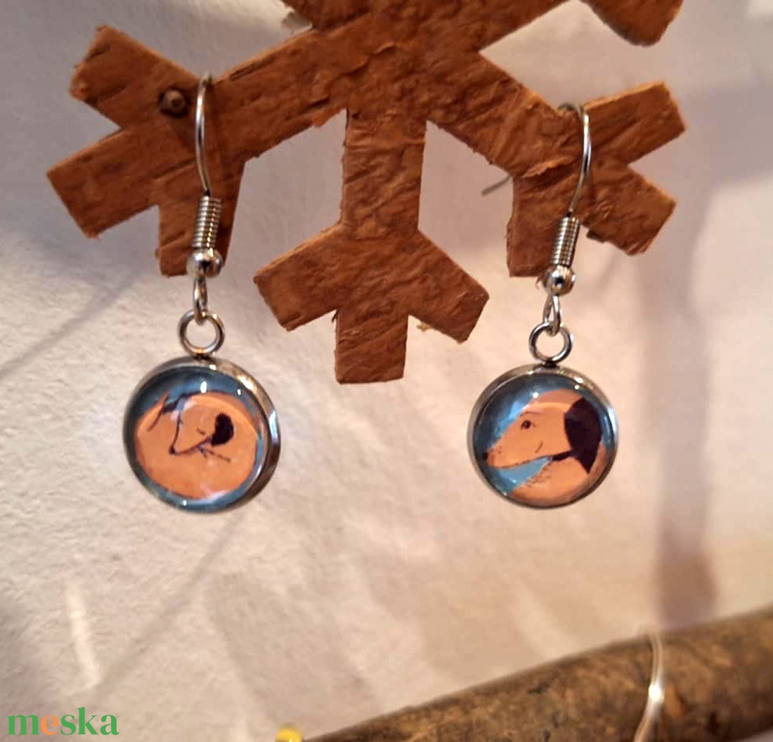 Felemás kutyás  fülbevaló - ékszer - fülbevaló - lógó fülbevaló - Meska.hu