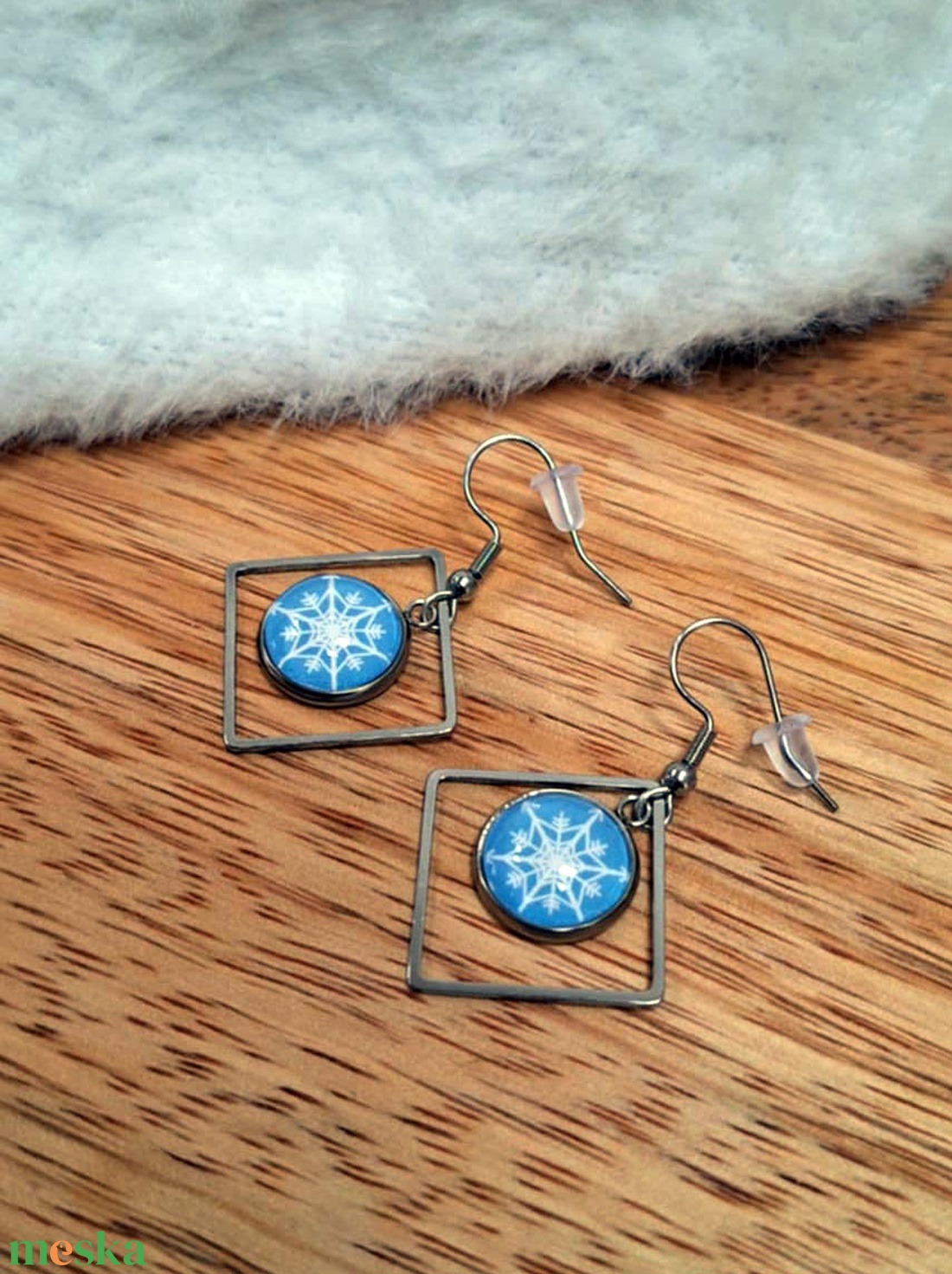 Hópelyhes  fülbevaló - ékszer - fülbevaló - lógó fülbevaló - Meska.hu