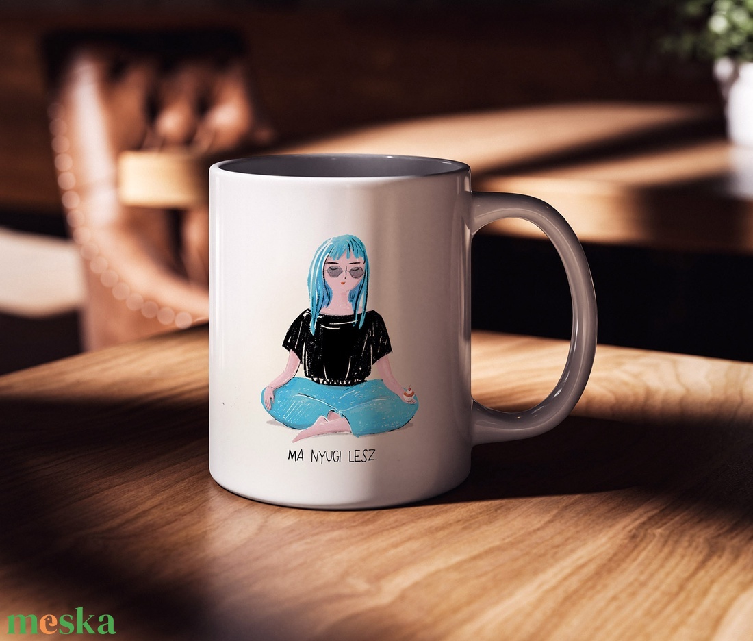 Ma nyugi lesz bögre - otthon & életmód - konyhafelszerelés, tálalás - tálalás - bögre & csésze - Meska.hu