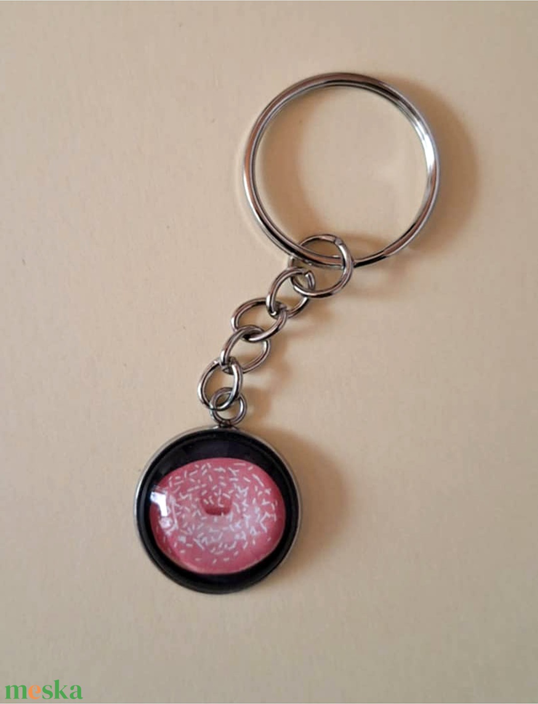 Fánkos kulcstartó - táska & tok - kulcstartó & táskadísz - kulcstartó - Meska.hu