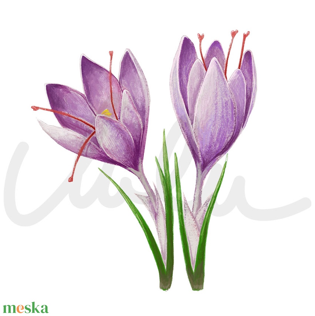 Sáfrányos szíves lógós  fülbevaló - ékszer - fülbevaló - lógó fülbevaló - Meska.hu