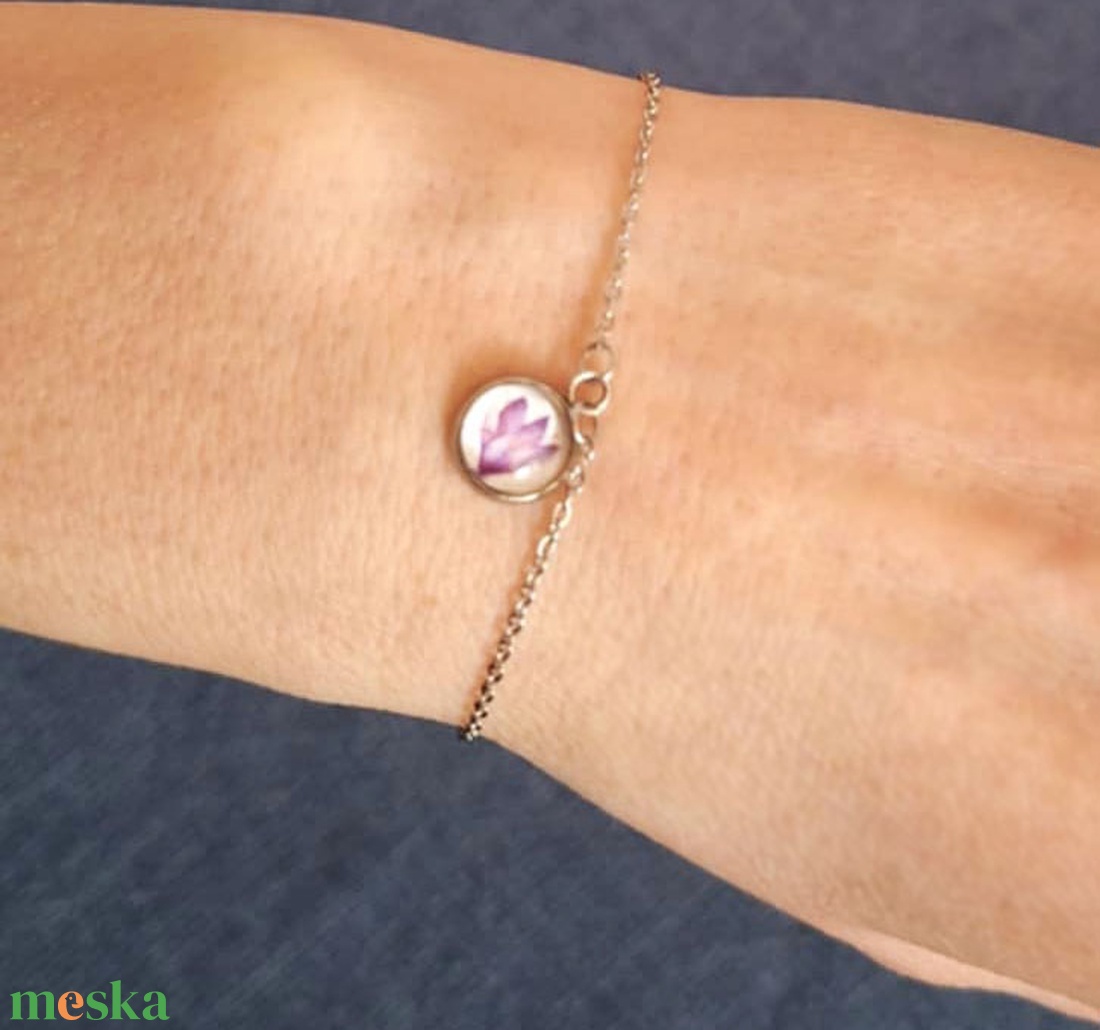 Sáfrányos karkötő - ékszer - karkötő - karkötő medállal - Meska.hu