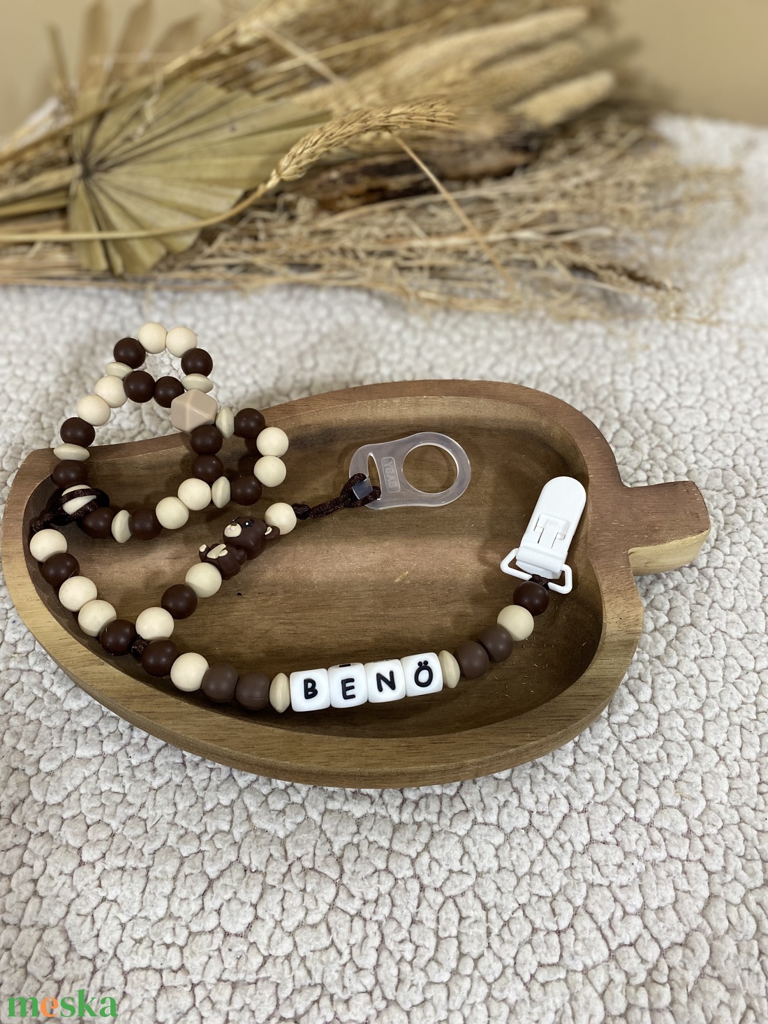 Macis cumi-és rágcsalánc - baba - mama - baba játékok - cumilánc - Meska.hu