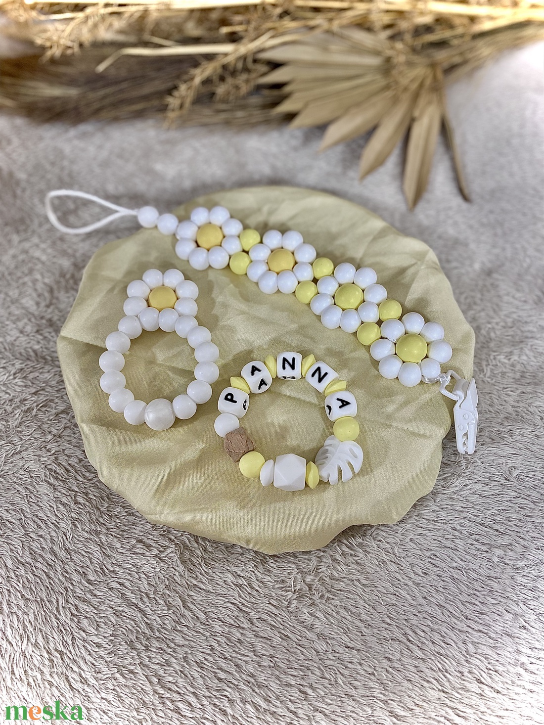 Babaköszöntő box - Margaréta - baba - mama - baba játékok - rágcsalánc - Meska.hu