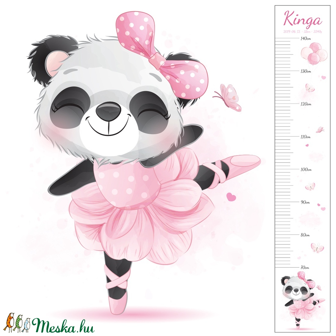 Egyedi magasságmérő gyerekeknek, akár névre szólóan is, születési adatokkal - otthon & életmód - dekoráció - Meska.hu