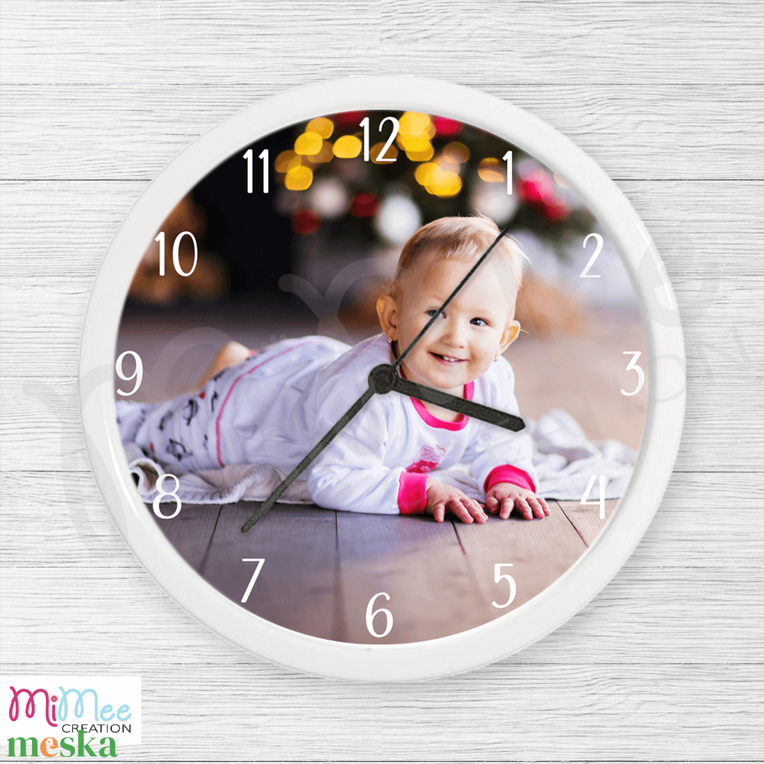 Fényképes falióra (egy vagy két képpel, felirat nélkül) - otthon & életmód - dekoráció - fali és függő dekoráció - falióra & óra - Meska.hu