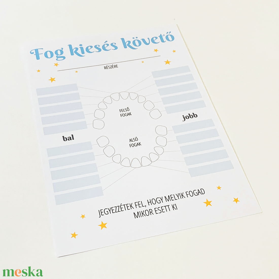 Fogtündér igazolás - otthon & életmód - dekoráció - fali és függő dekoráció - betű & név - Meska.hu
