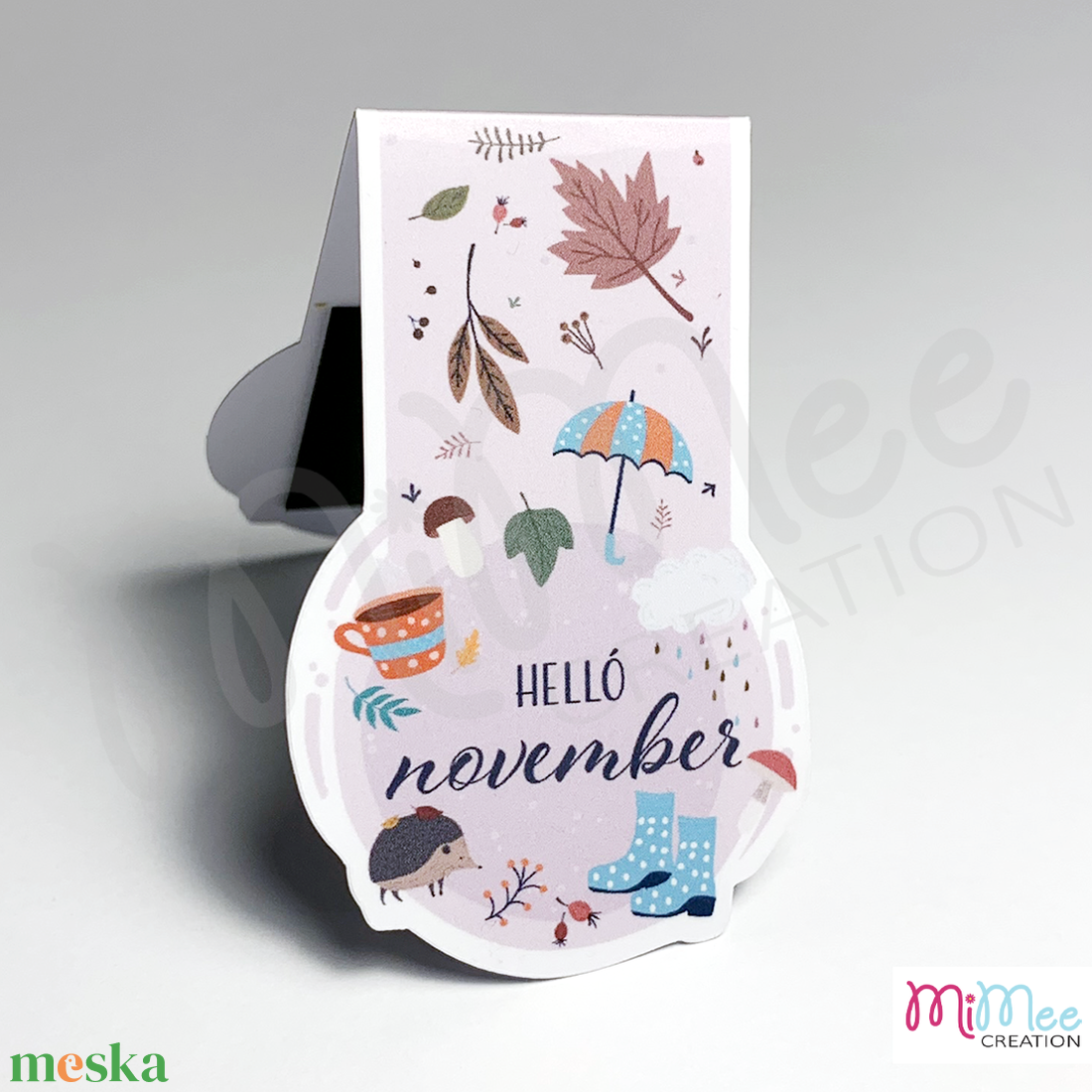 Mágneses könyvjelző - helló november - könyv & zene - könyvjelző - Meska.hu